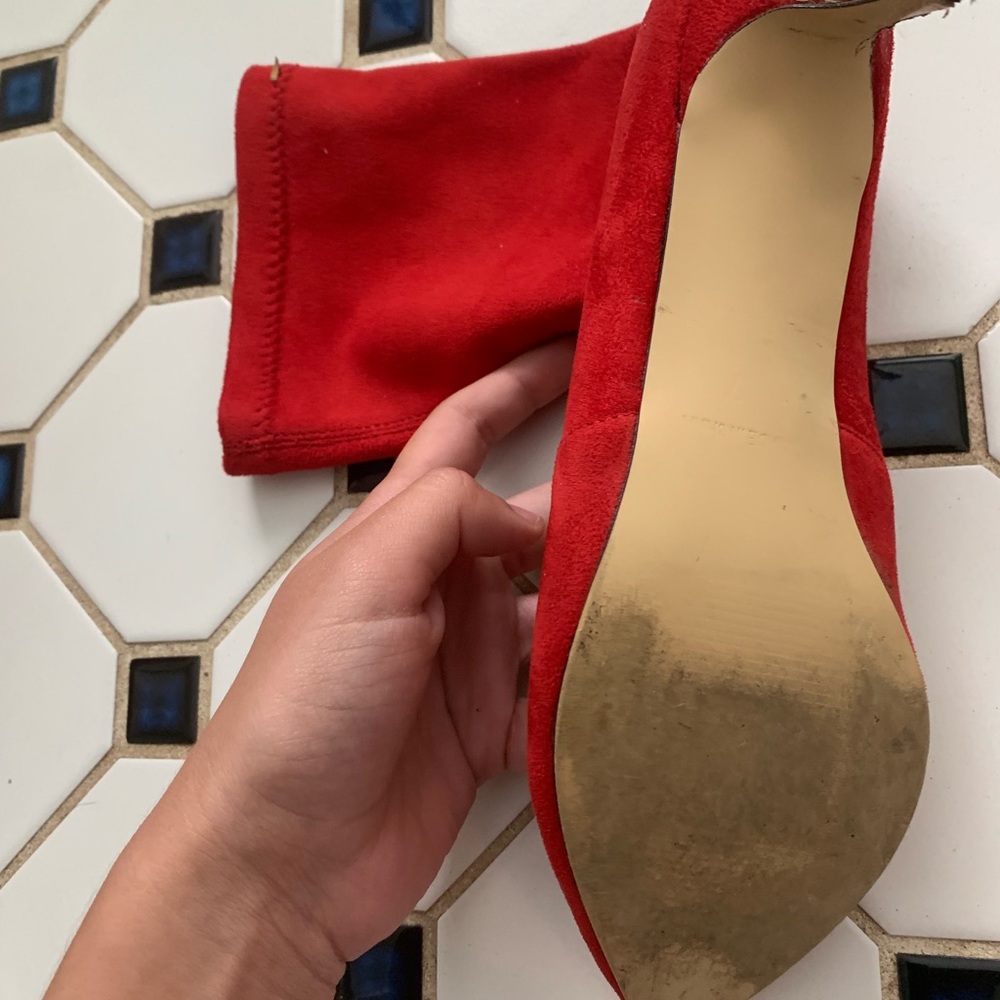 Red long booties - Picture 8 of 12